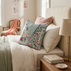 Parisian Rooftop Snowfall Throw Pillow - Hillcroft Home