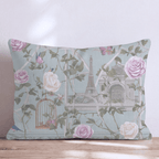 Parisian Rose Trellis Throw Pillow - Hillcroft Home