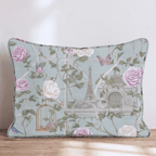 Parisian Rose Trellis Throw Pillow - Hillcroft Home