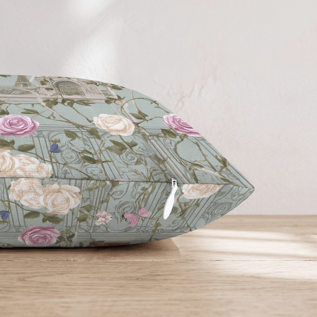 Parisian Rose Trellis Throw Pillow - Hillcroft Home