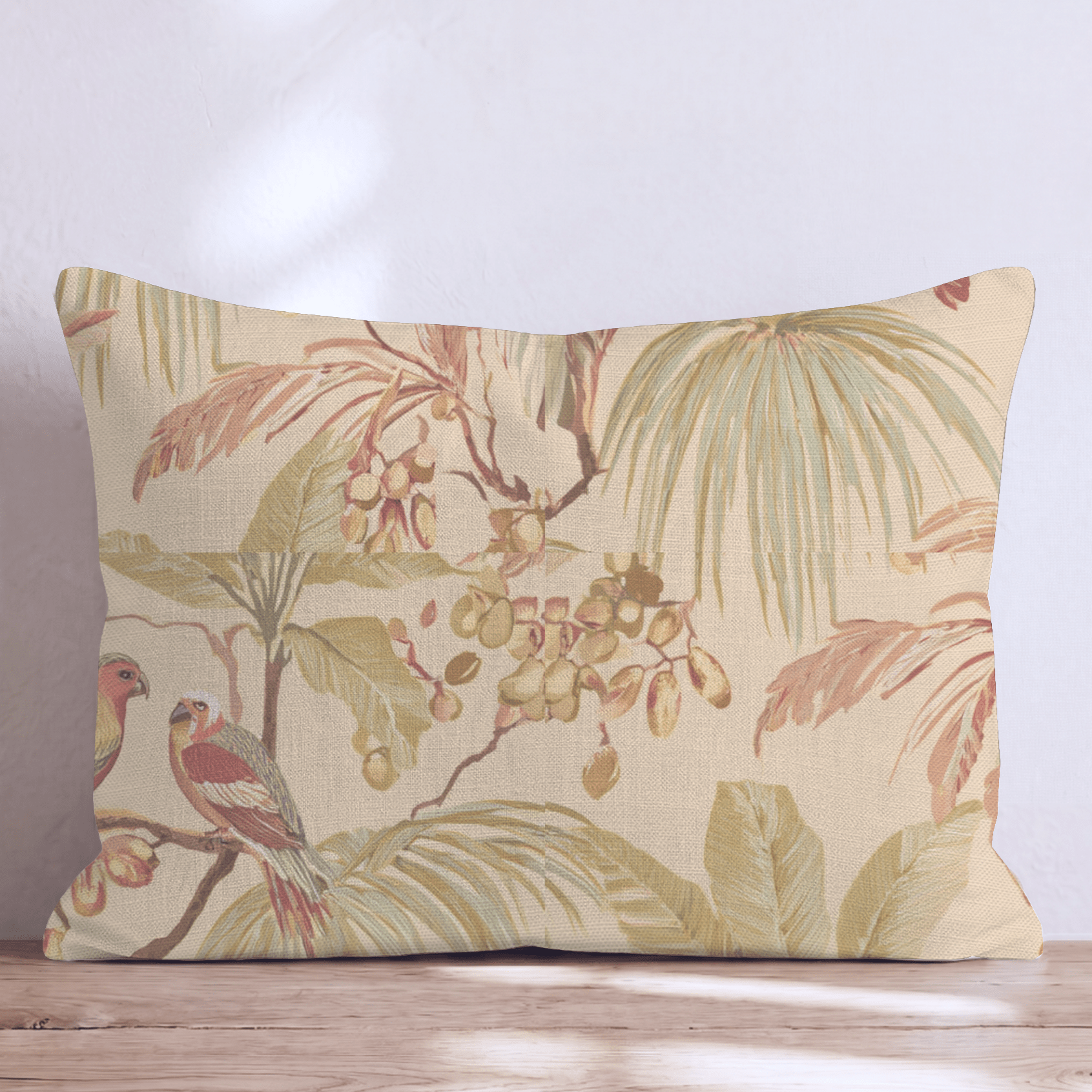 Parrot Palms Throw Pillow - Hillcroft Home