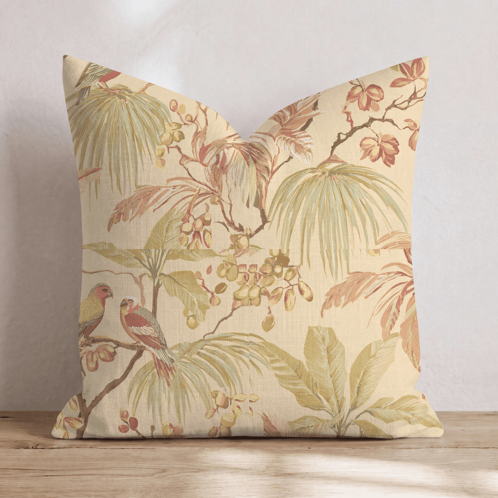 Parrot Palms Throw Pillow - Hillcroft Home