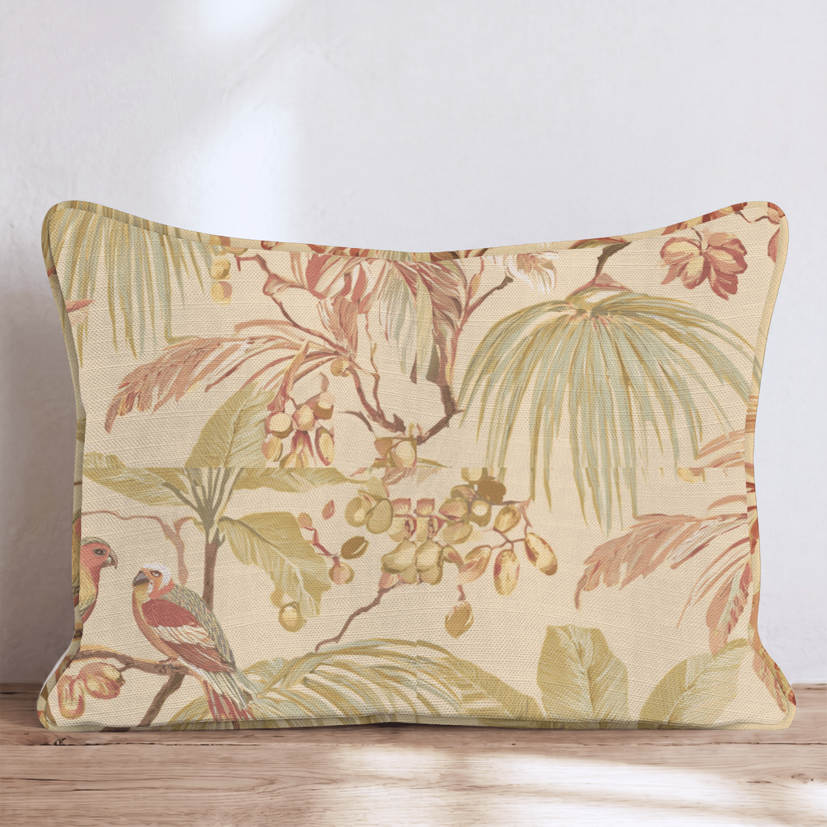 Parrot Palms Throw Pillow - Hillcroft Home