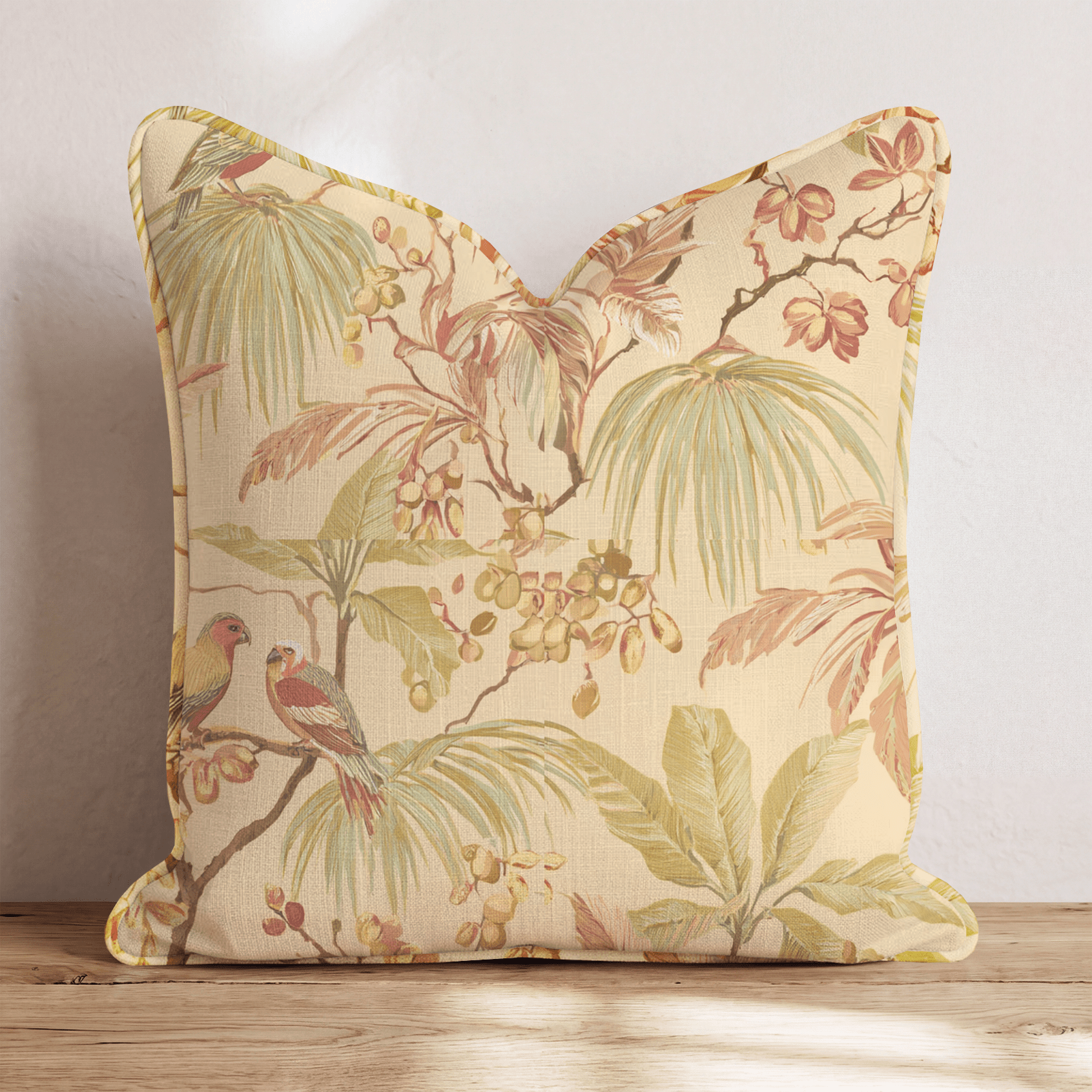 Parrot Palms Throw Pillow - Hillcroft Home