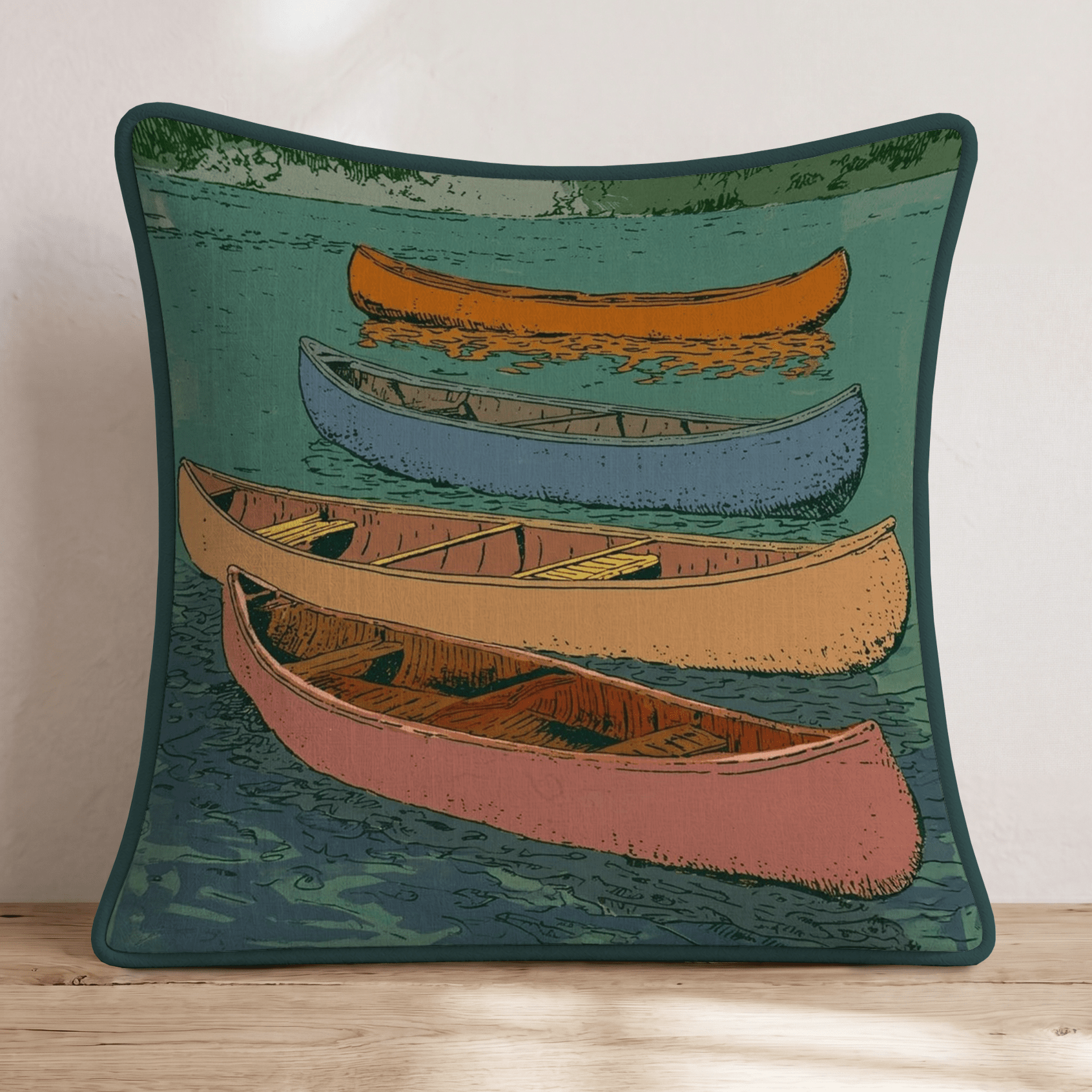 Party on the Lake Throw Pillow - Hillcroft Home