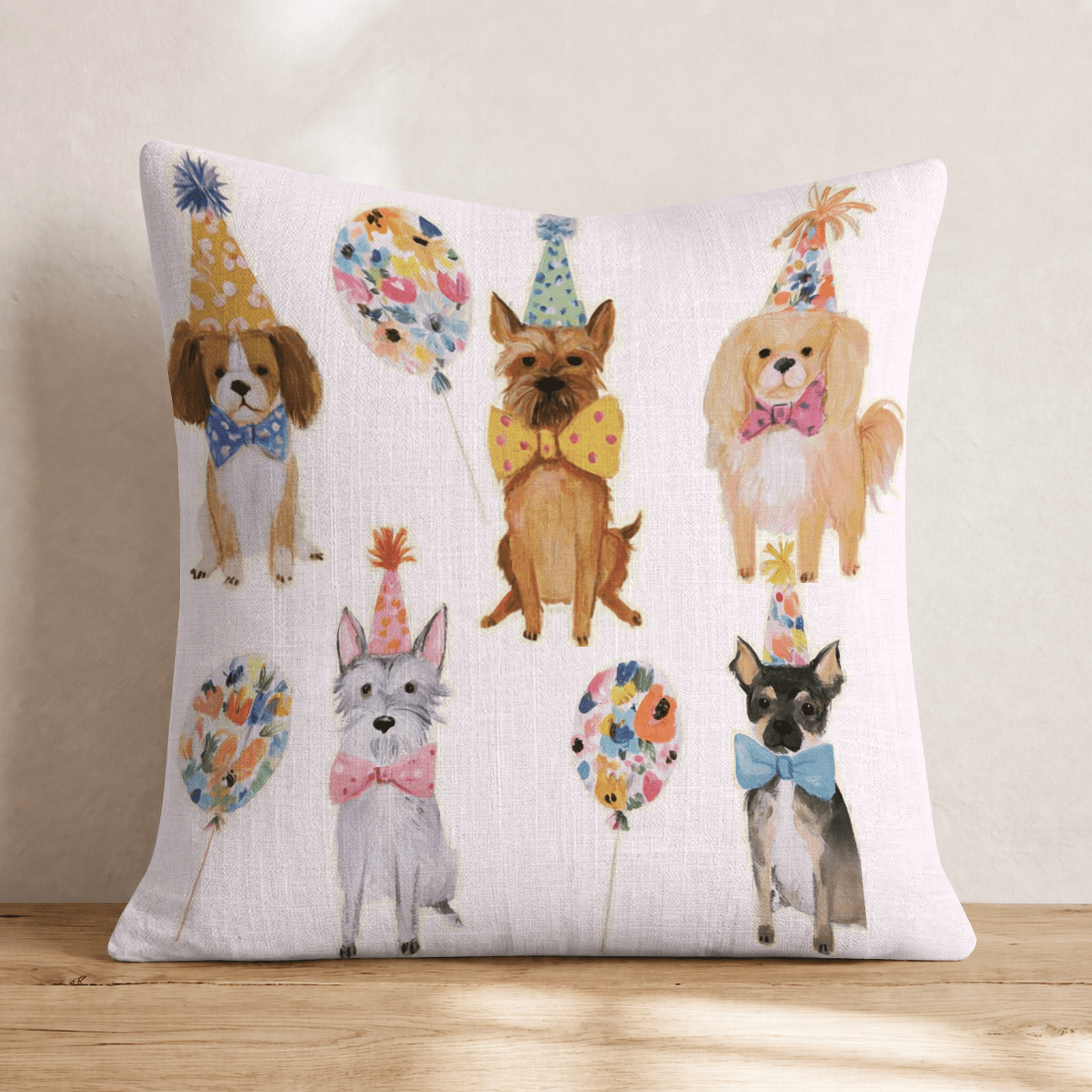Party Pups Throw Pillow - Hillcroft Home