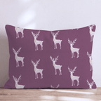 Pastel and Merlot Reindeer Throw Pillow - Hillcroft Home