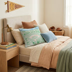 Pastel Baseball Field Throw Pillow - Hillcroft Home