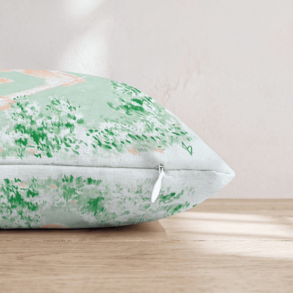 Pastel Baseball Field Throw Pillow - Hillcroft Home
