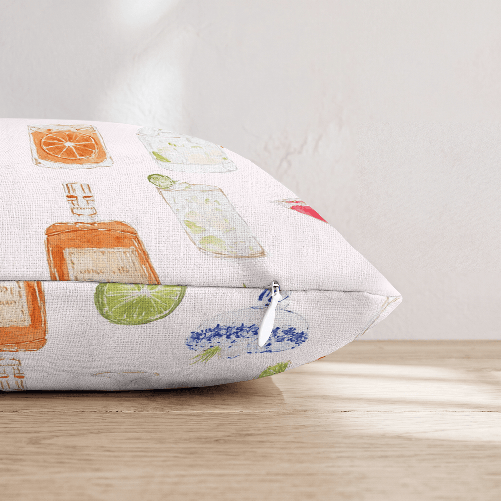 Pastel Cocktails Throw Pillow - Hillcroft Home
