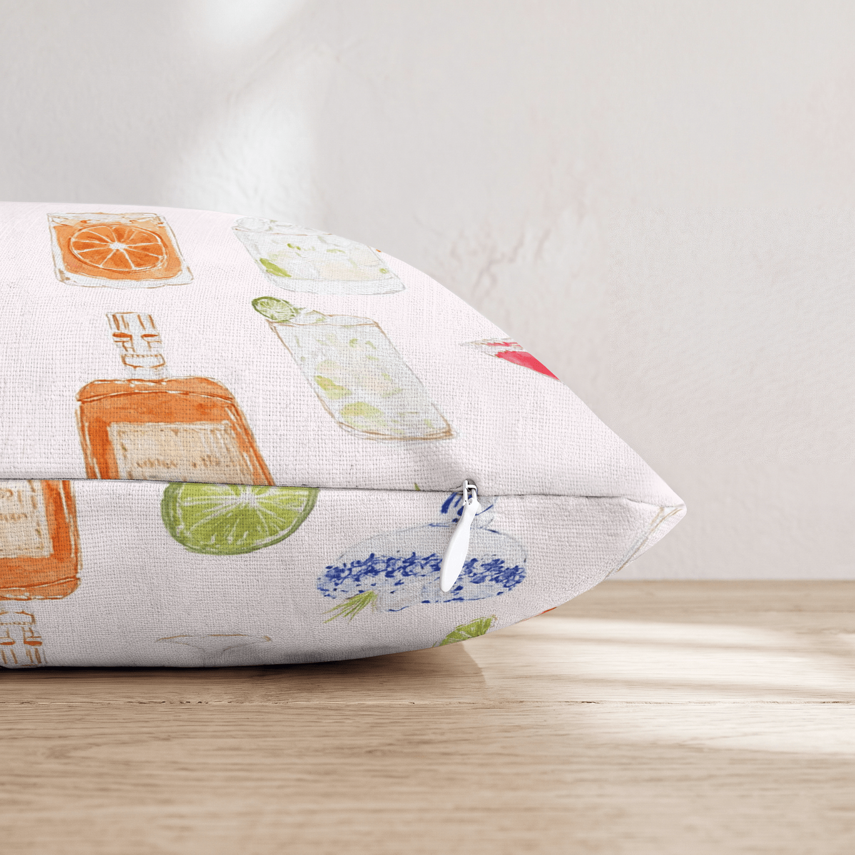 Pastel Cocktails Throw Pillow - Hillcroft Home