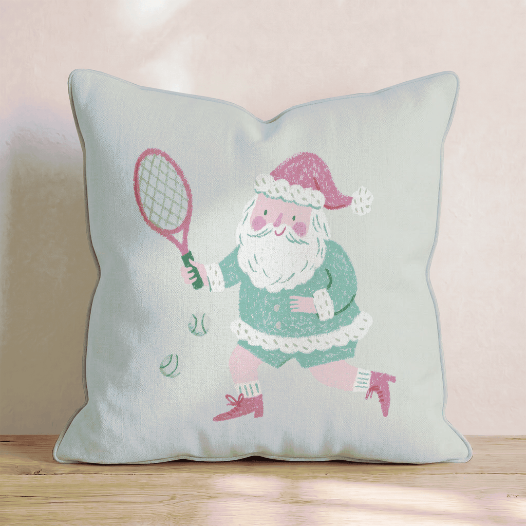 Pastel Court Santa Throw Pillow - Hillcroft Home