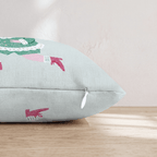 Pastel Court Santa Throw Pillow - Hillcroft Home