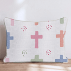 Pastel Crosses Throw Pillow - Hillcroft Home