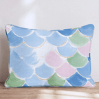 Pastel Fish Scales Throw Pillow - Hillcroft Home