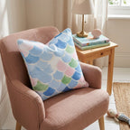Pastel Fish Scales Throw Pillow - Hillcroft Home