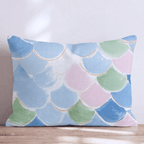 Pastel Fish Scales Throw Pillow - Hillcroft Home