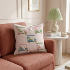 Pastel Golf Carts Throw Pillow - Hillcroft Home