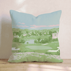 Pastel Golf Course Throw Pillow - Hillcroft Home