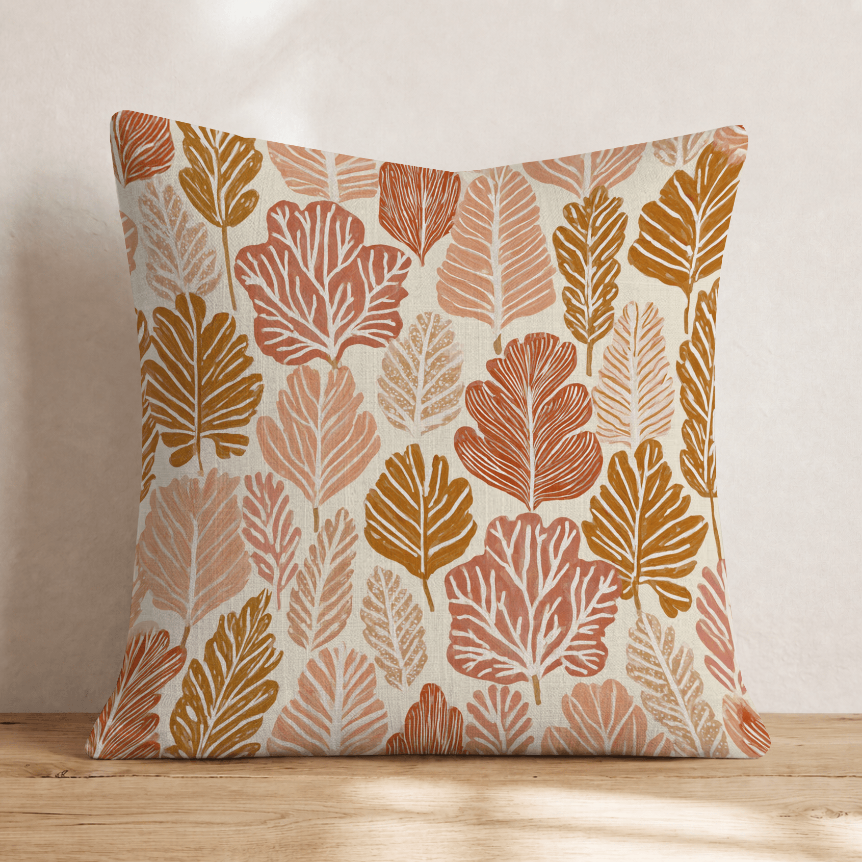 Pastel Leaf Garden Throw Pillow - Hillcroft Home
