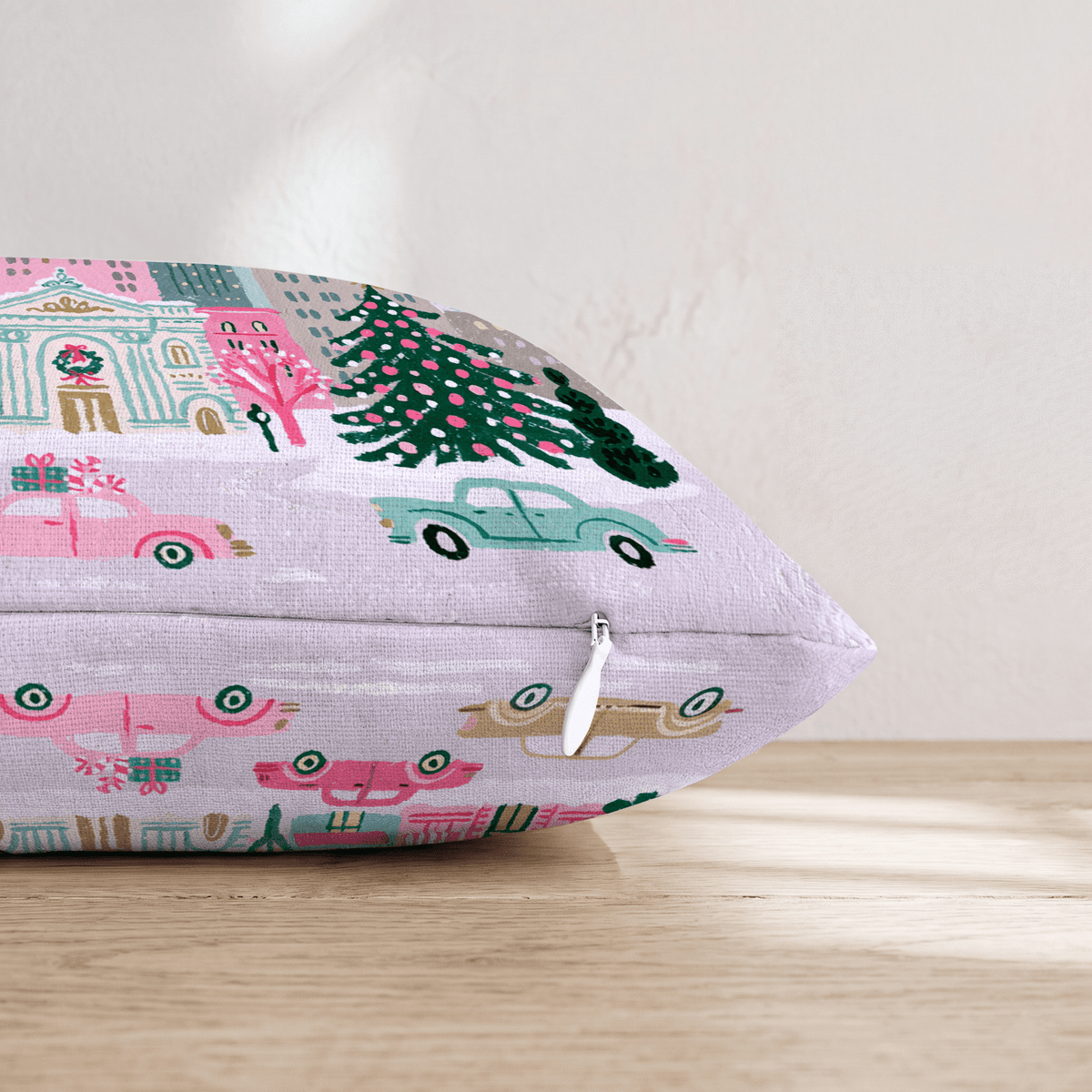 Pastel Manhattan Snowfall Throw Pillow - Hillcroft Home