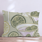 Pastel Martini Glasses Throw Pillow - Hillcroft Home