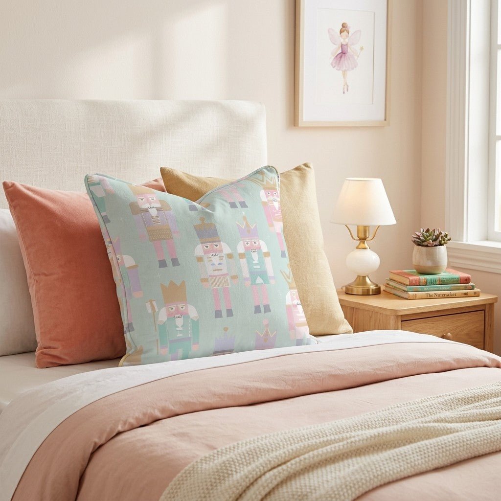 Pastel Nutcracker Rows Throw Pillow - Hillcroft Home