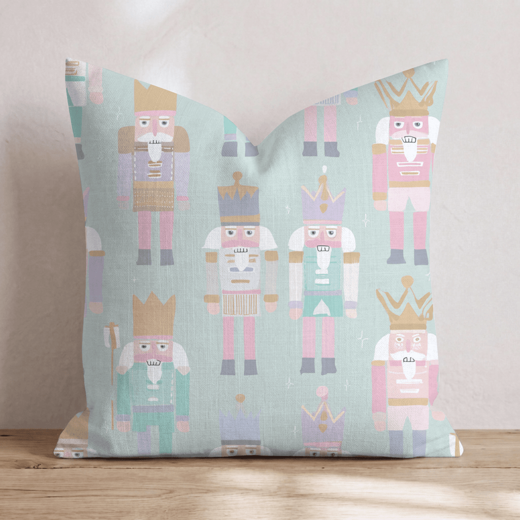 Pastel Nutcracker Rows Throw Pillow - Hillcroft Home