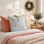 Pastel Nutcracker Rows Throw Pillow throw pillow - Hillcroft Home