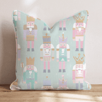 Pastel Nutcracker Rows Throw Pillow - Hillcroft Home