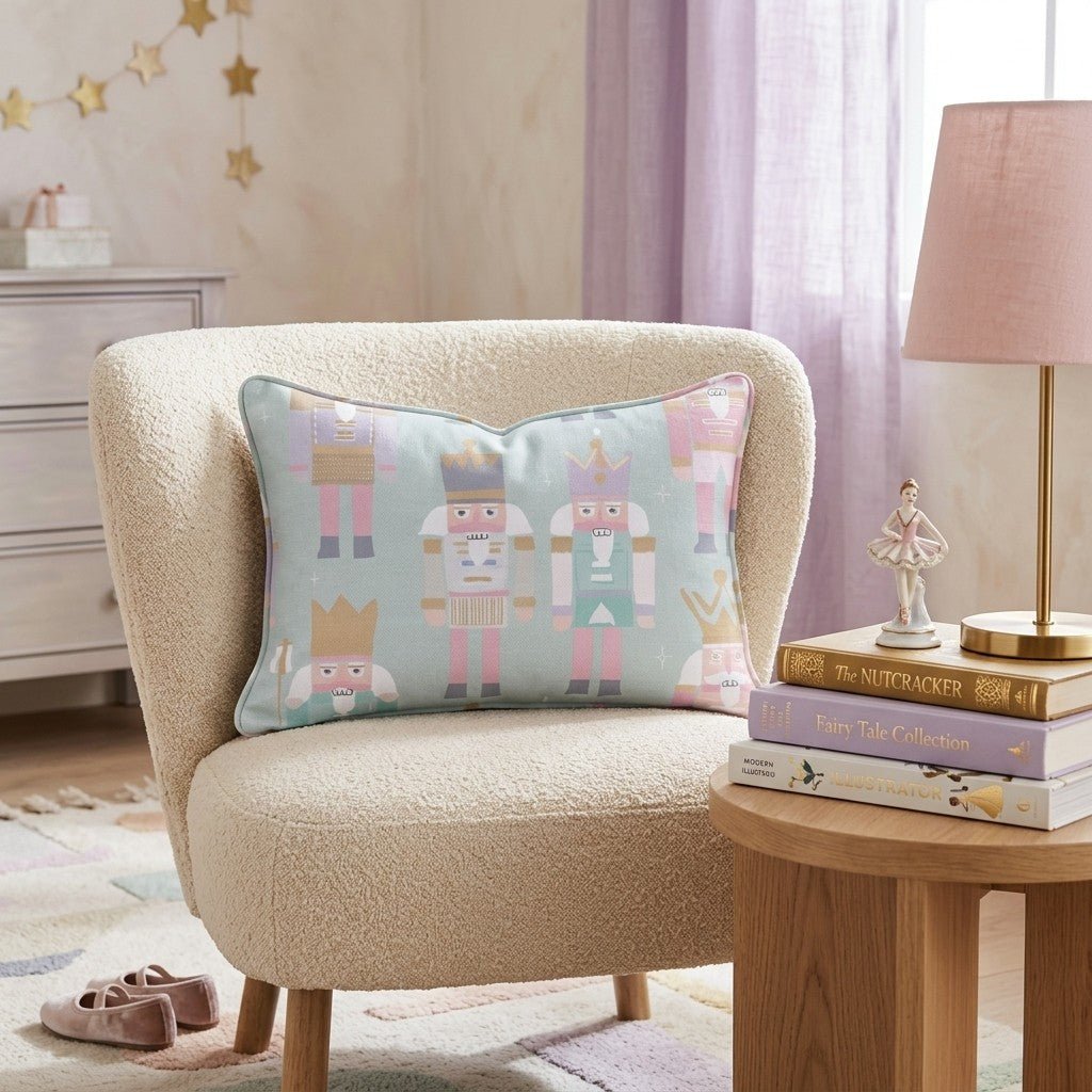 Pastel Nutcracker Rows Throw Pillow - Hillcroft Home
