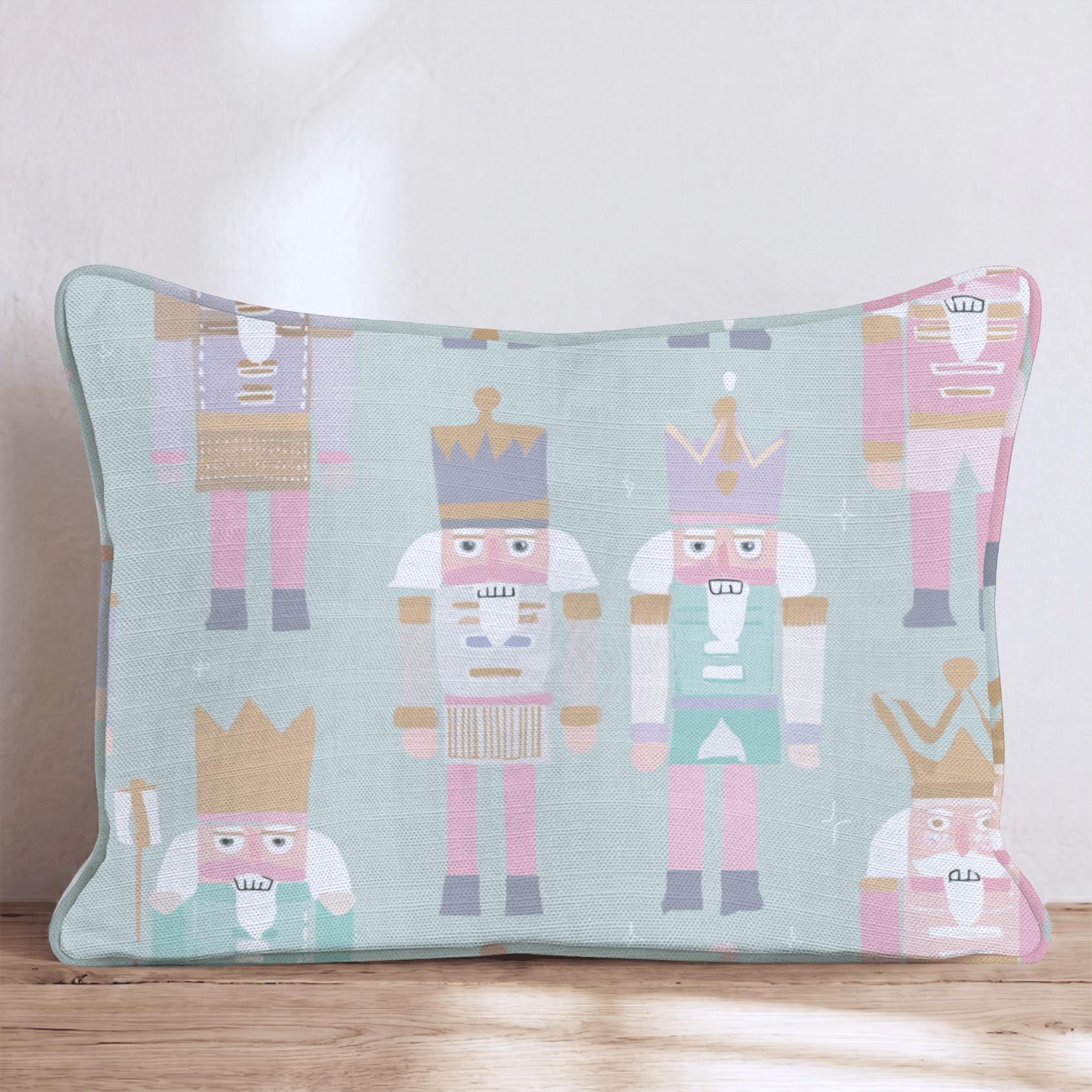 Pastel Nutcracker Rows Throw Pillow - Hillcroft Home
