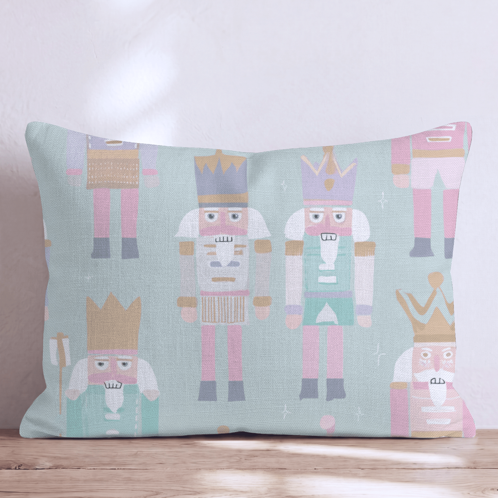 Pastel Nutcracker Rows Throw Pillow - Hillcroft Home