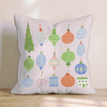Pastel Ornament Set Throw Pillow - Hillcroft Home