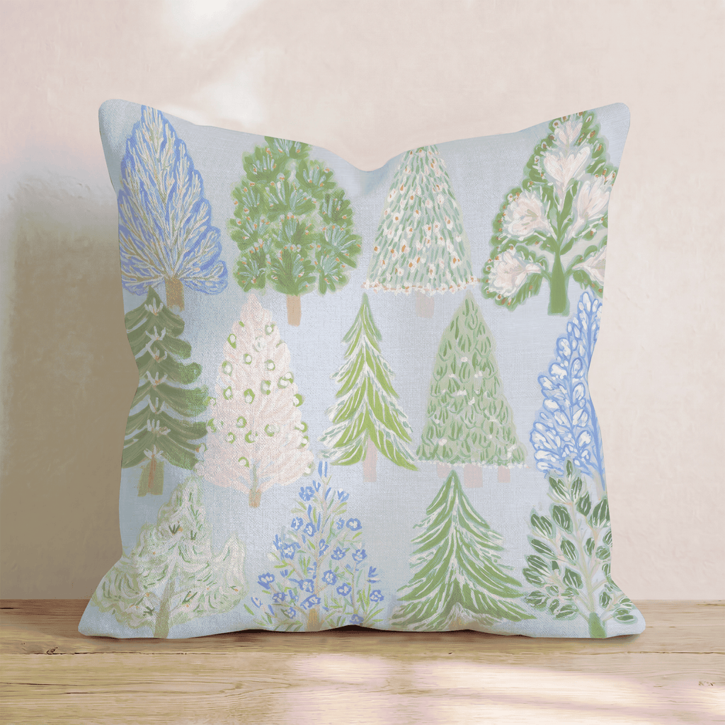 Pastel Painted Trees Throw Pillow - Hillcroft Home