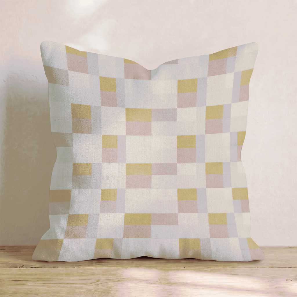 Pastel Pixel Check Throw Pillow - Hillcroft Home