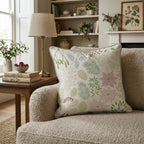 Pastel & Poinsetta Throw Pillow - Hillcroft Home