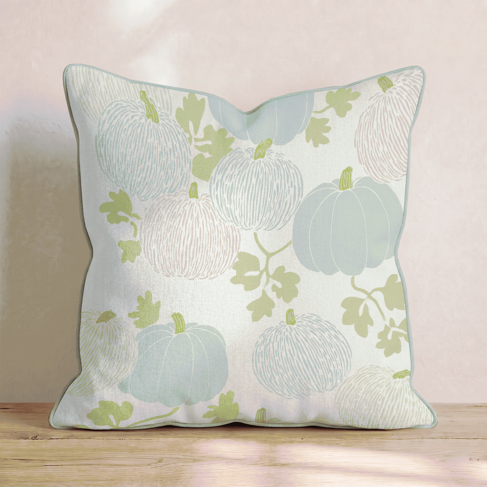 Pastel Pumpkins Throw Pillow - Hillcroft Home