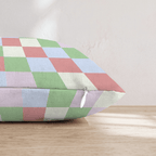 Pastel Rainbow Checker Throw Pillow - Hillcroft Home