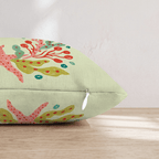 Pastel Shell Wreath Throw Pillow - Hillcroft Home