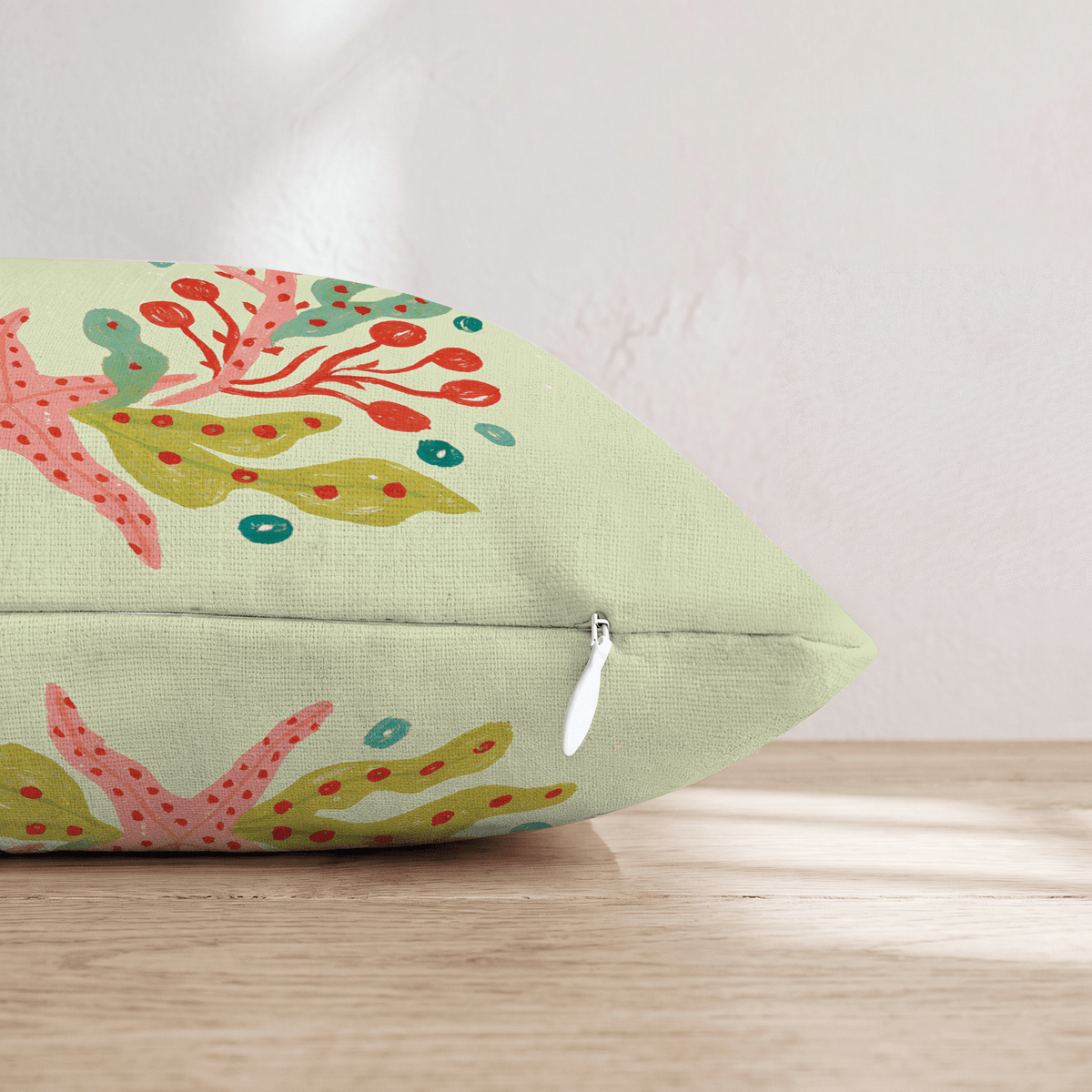 Pastel Shell Wreath Throw Pillow - Hillcroft Home