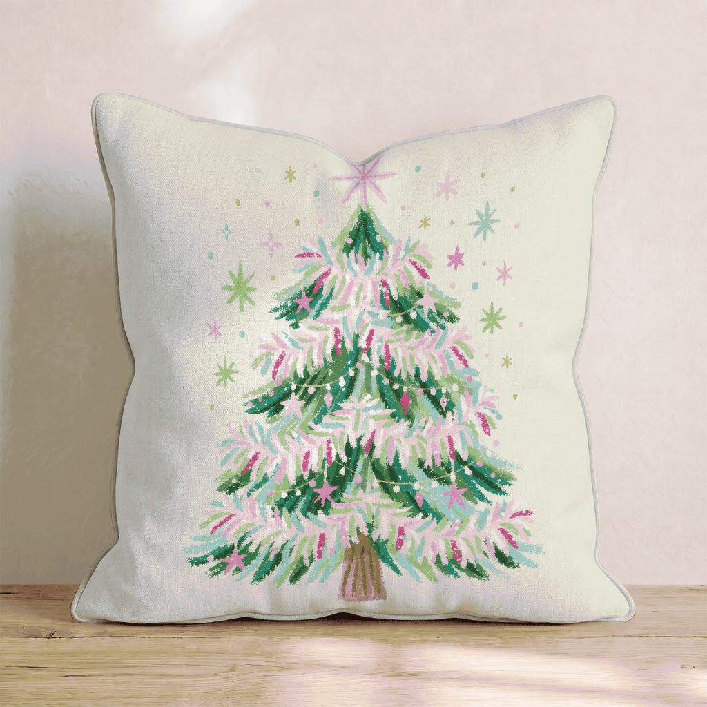 Pastel Stardust Fir Throw Pillow - Hillcroft Home