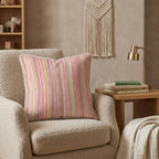 Pastel Stripes Throw Pillow - Hillcroft Home
