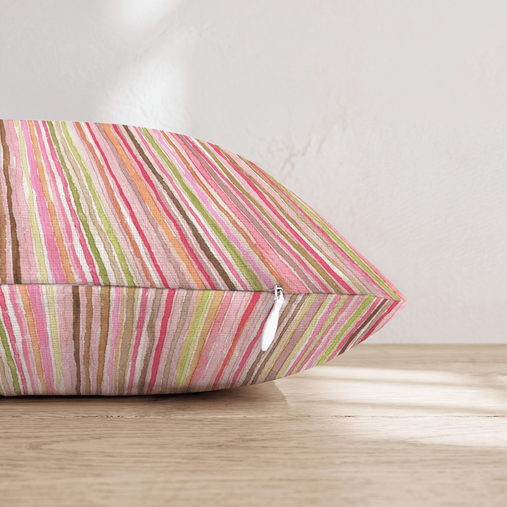 Pastel Stripes Throw Pillow - Hillcroft Home