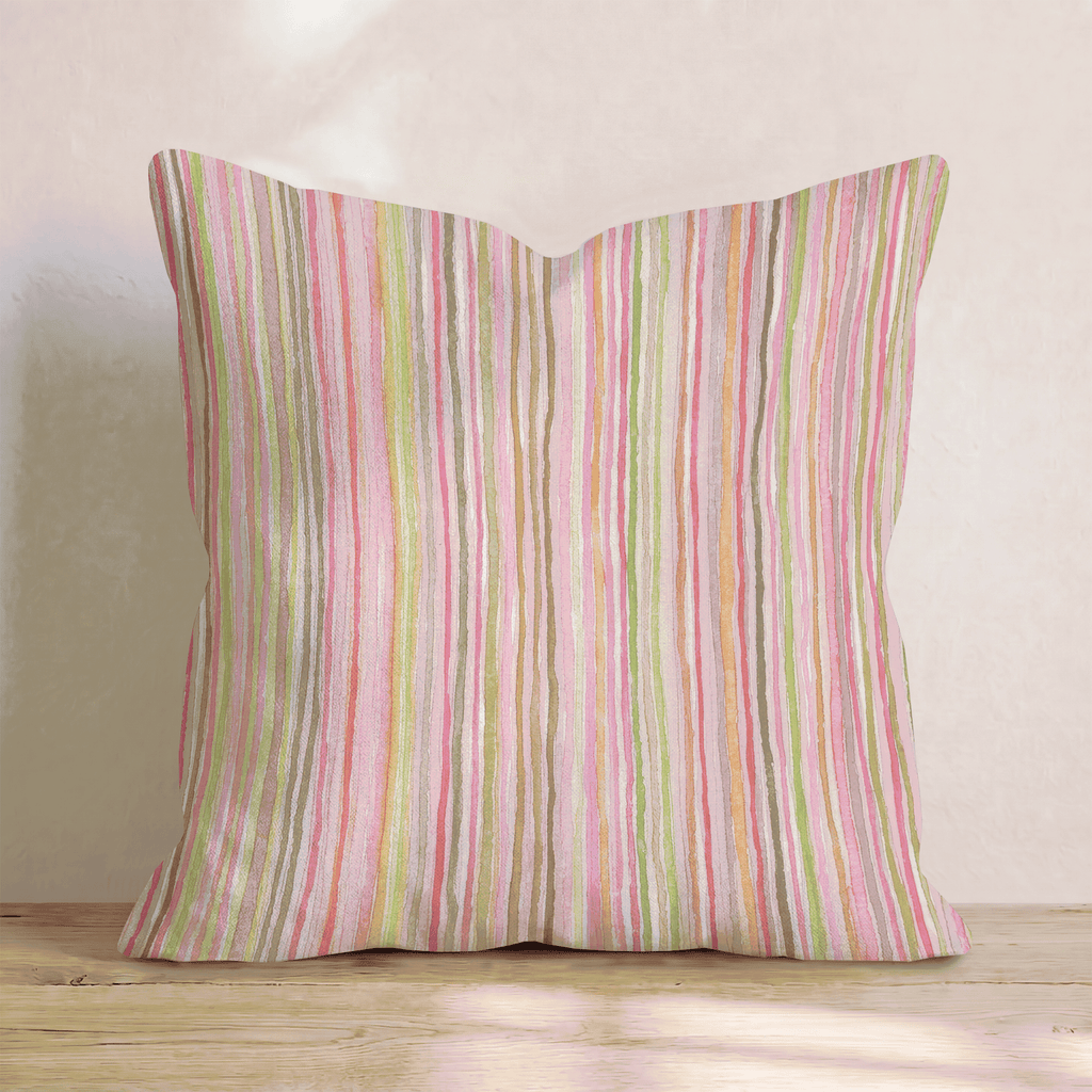 Pastel Stripes Throw Pillow - Hillcroft Home