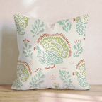 Pastel Turkey Throw Pillow - Hillcroft Home