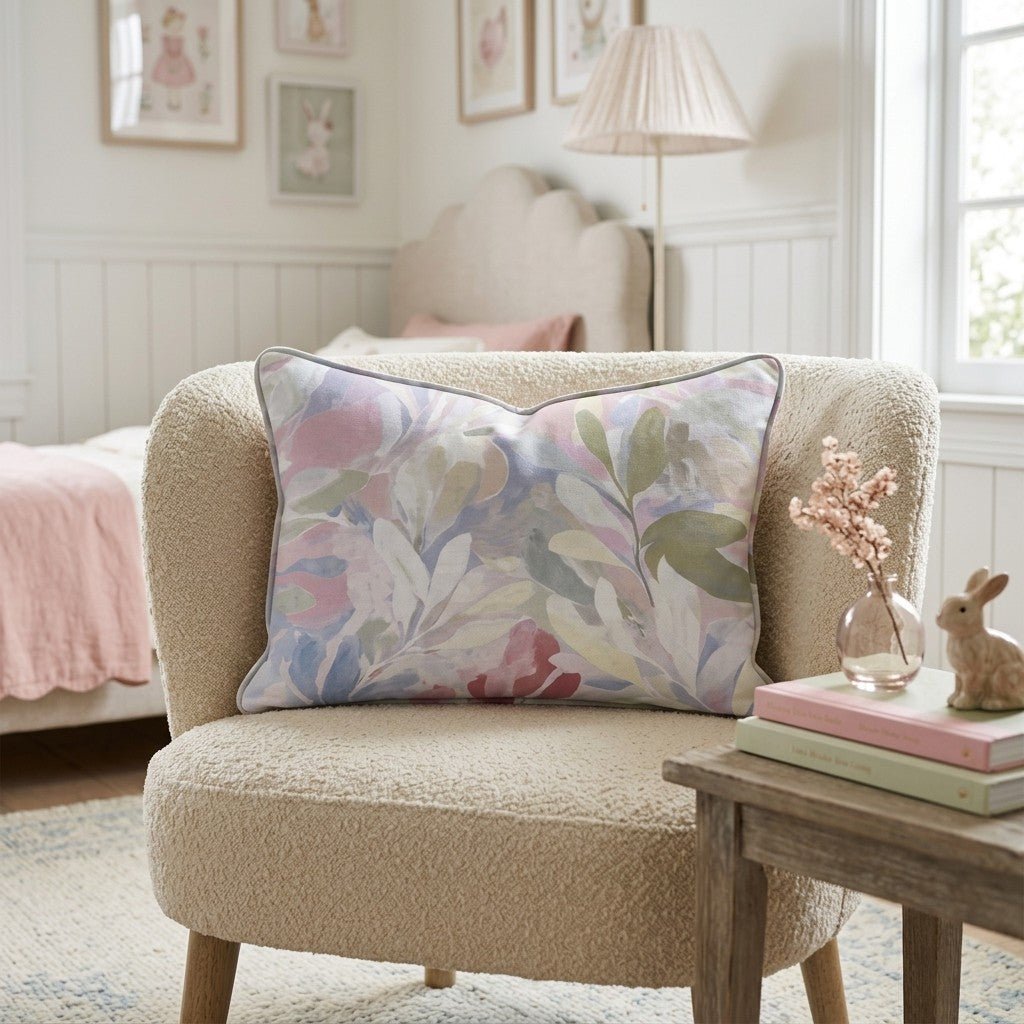 Pastel Verbena Throw Pillow - Hillcroft Home