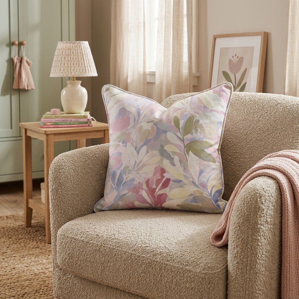 Pastel Verbena Throw Pillow - Hillcroft Home