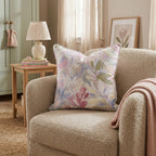 Pastel Verbena Throw Pillow - Hillcroft Home