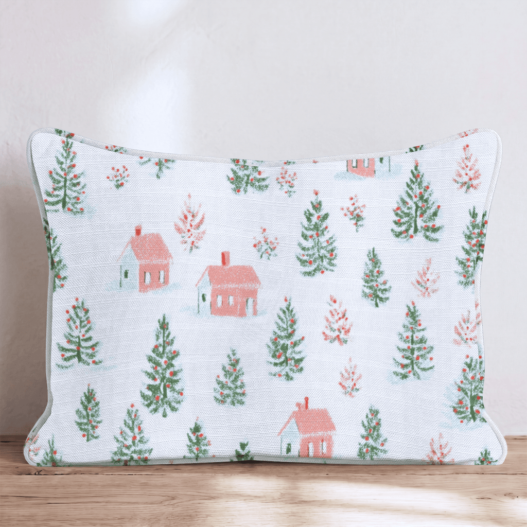 Pastel Village Peach Throw Pillow - Hillcroft Home